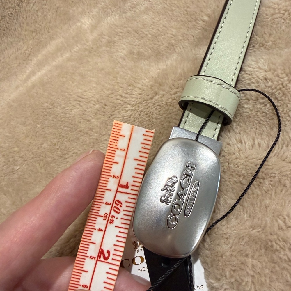 Coach Women’s Sage Leather Belt with Silver Buckle NWT - Picture 5 of 8